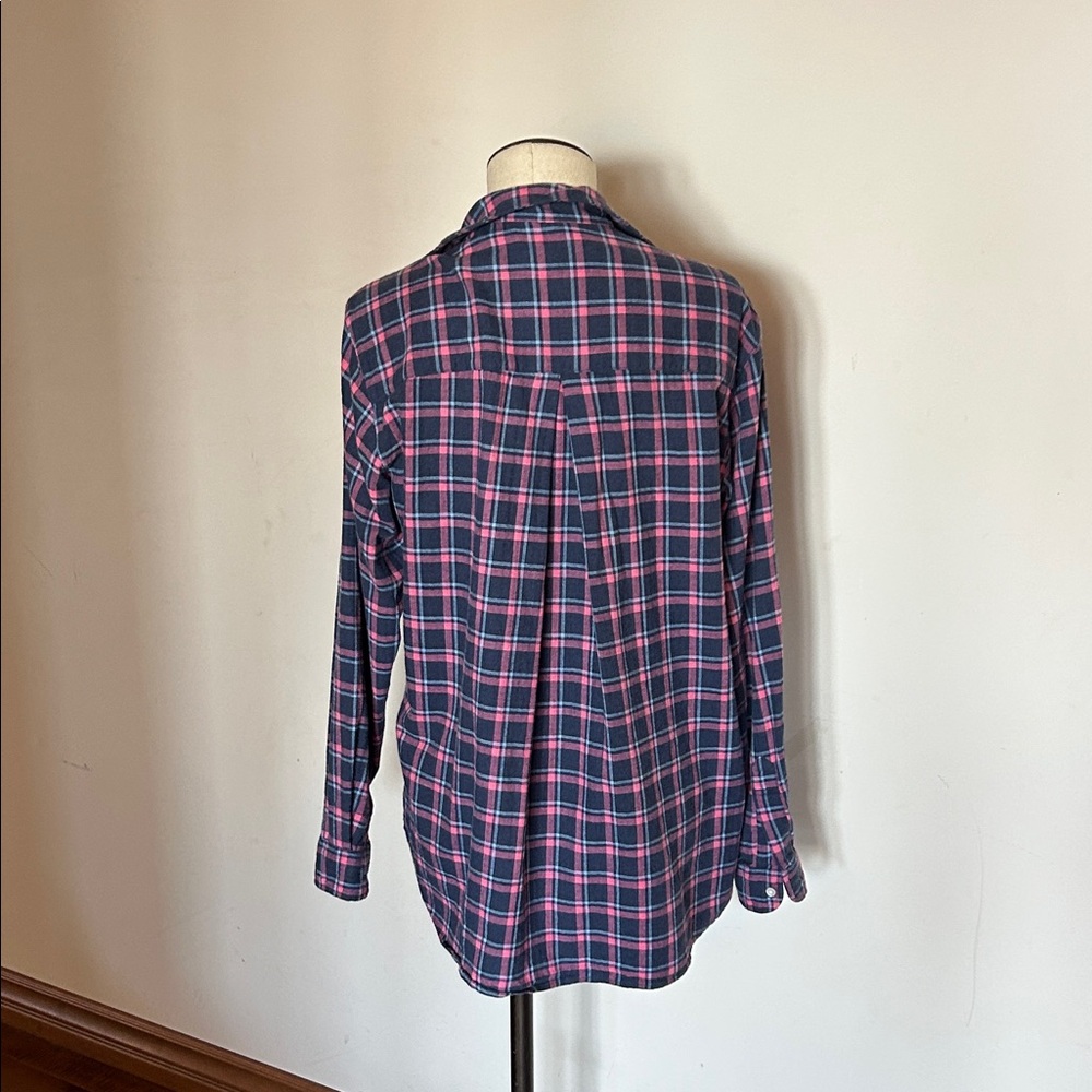 Grayson Threads Blue Plaid Button Down Shirt - image 2